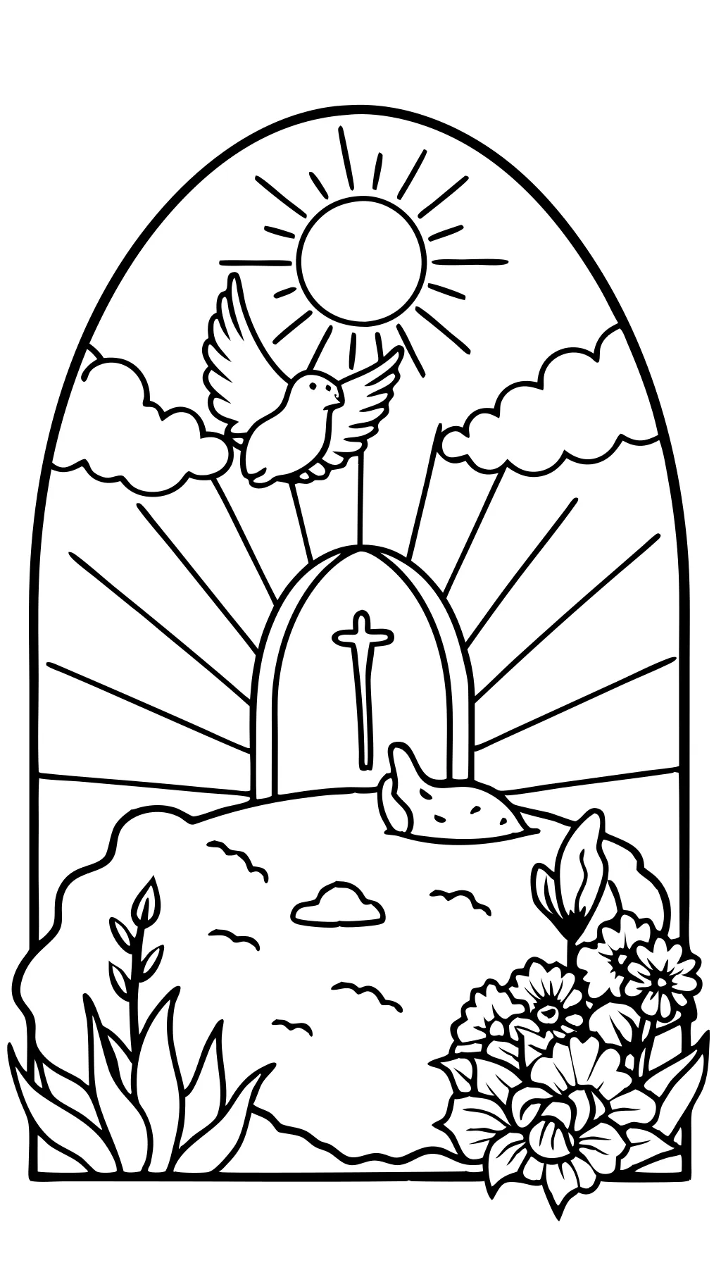 jesus is risen coloring page